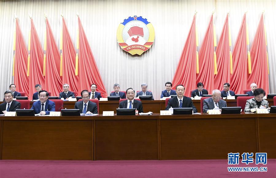 1月22日，政協(xié)第十二屆全國委員會常務(wù)委員會第二十四次會議在北京開幕。全國政協(xié)主席俞正聲出席開幕會。 新華社記者 燕雁 攝