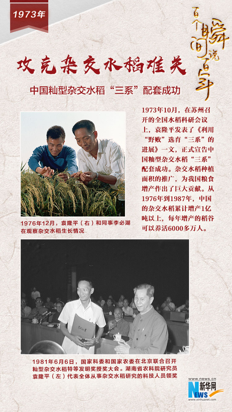 1973，攻克雜交水稻難關
