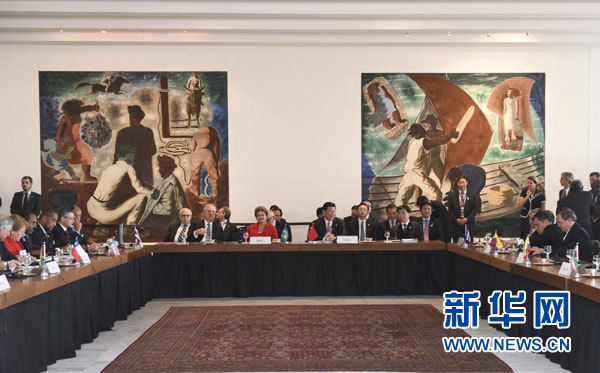 當地時間7月17日，國家主席習近平出席在巴西利亞舉行的中國－拉美和加勒比國家領導人會晤。 新華社記者 李學仁 攝